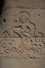 02.02.2020 - Dancers sculpture
relief, Angkor Archaeological Park, Angkor Thum, Siem Reap Province, Cambodia