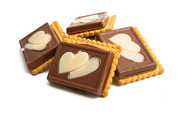 cookies with chocolate isolated