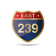 east 239 highway sign