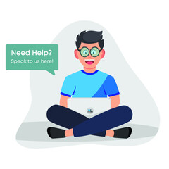 boy with need help tag 