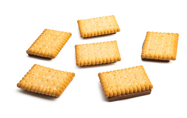 cookies with chocolate isolated