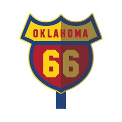 oklahoma 66 road sign