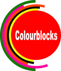 Red Vector Banner colourblocks