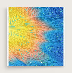 Liquid paint abstraction. Art design. Texture with dynamic particles. 3d vector Illustration.