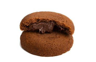 chocolate cookie isolated