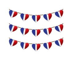 Obraz premium france flag buntings
