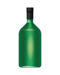 bottle product with metalic green color icon