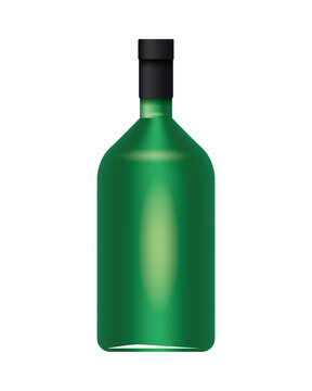 bottle product with metalic green color icon