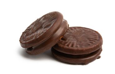 chocolate cookie isolated