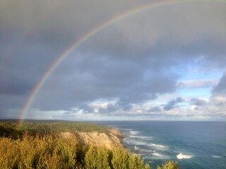 rainbow over the sea