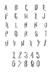 alphabet and numbers set