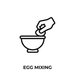 egg mixing icon vector. egg mixing icon vector symbol illustration. Modern simple vector icon for your design.