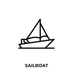 sailboat icon vector. sailboat icon vector symbol illustration. Modern simple vector icon for your design.