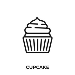 cupcake icon vector. cupcake icon vector symbol illustration. Modern simple vector icon for your design.