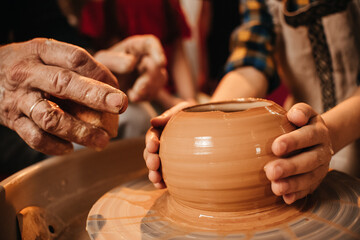 The process of making clay products. Pottery
