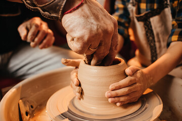 The process of making clay products. Pottery