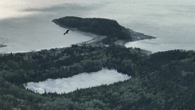 Beautiful View From The Viewdeck Point At Bic National Park In Rimouski, Quebec, Canada.  - reveal shot