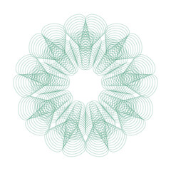 Guilloche mandala . It can be used as a protective layer for the certificates, diplomas, banknotes. 