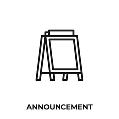 announcement icon vector. announcement icon vector symbol illustration. Modern simple vector icon for your design.