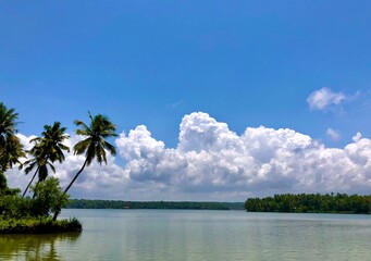 tropical island with blue sky