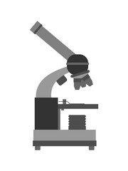 ISOLATED ILLUSTRATION OF A MICROSCOPE ON A WHITE BACKGROUND