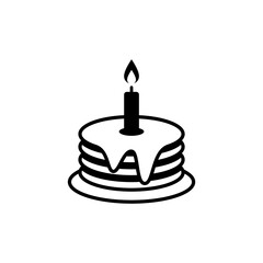 Birthday cake vector icon.