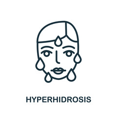 Hyperhidrosis icon. Simple element from cosmetology collection. Creative Hyperhidrosis icon for web design, templates, infographics and more
