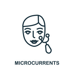 Microcurrents icon. Simple element from cosmetology collection. Creative Microcurrents icon for web design, templates, infographics and more
