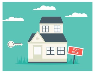 House for sale concept vector