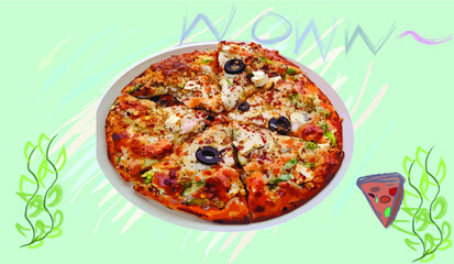 pizza on a plate
