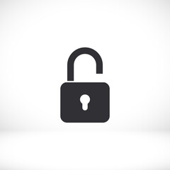 OPEN lock icon. Vector  Eps 10 . Lorem Ipsum Flat Design padlock