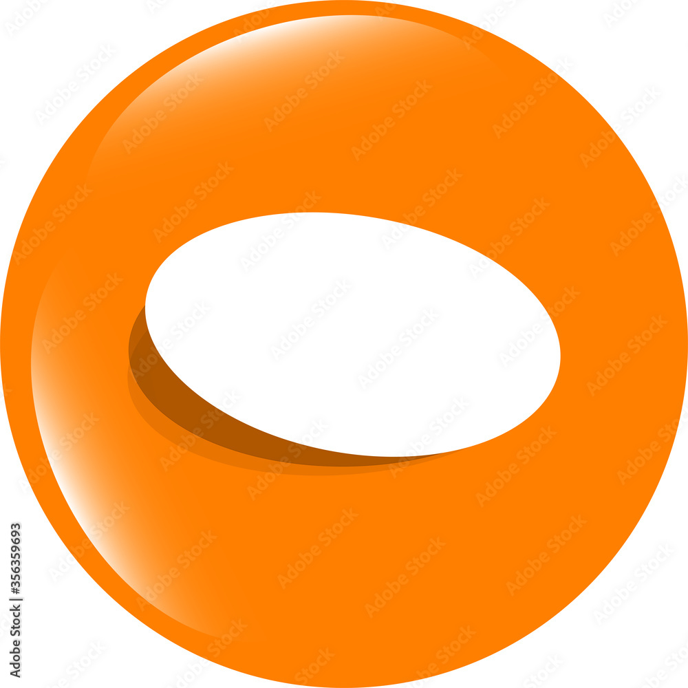 Poster web buttons for design, icon with empty blank white paper