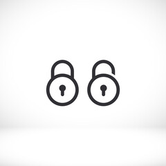OPEN lock icon. Vector  Eps 10 . Lorem Ipsum Flat Design padlock