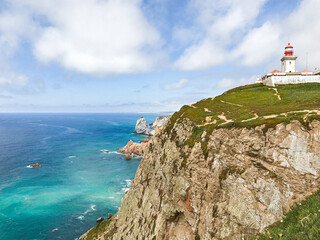 Fototapeta na wymiar lighthouse on the cliff Portugal