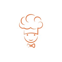 Hat chef food logo