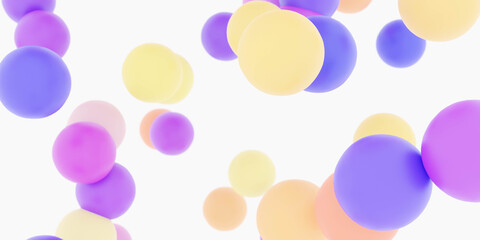 abstract colourful balls background 3d rendering illustration background