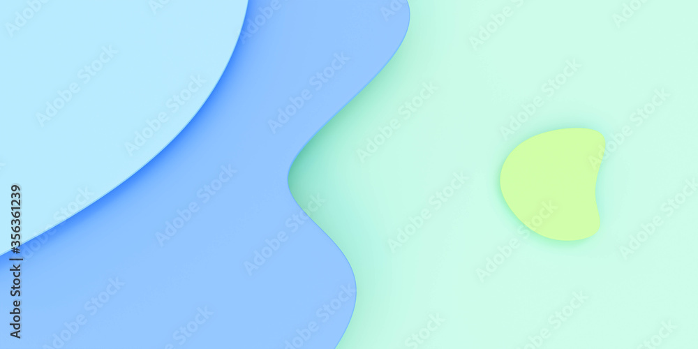 Poster abstract curvy modern colourful futuristic minimalistic shape 3d rendering illustration background