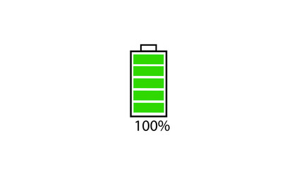 full battery icon  illustration on white background