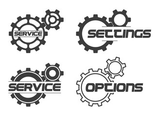 icon of options, service and settings
