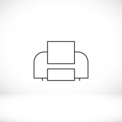 machine printer ink vector screen  vector, balance, measurement  icon line linear style on the background. Best icon 10 eps illustration