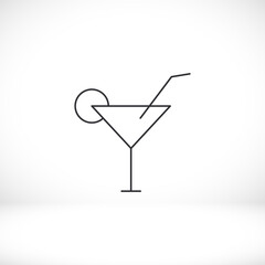 cocktail  vector icon line linear style on the background. Best icon 10 eps illustration