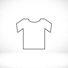 T-shirt black vector icon line linear style on the background. Best icon 10 eps illustration