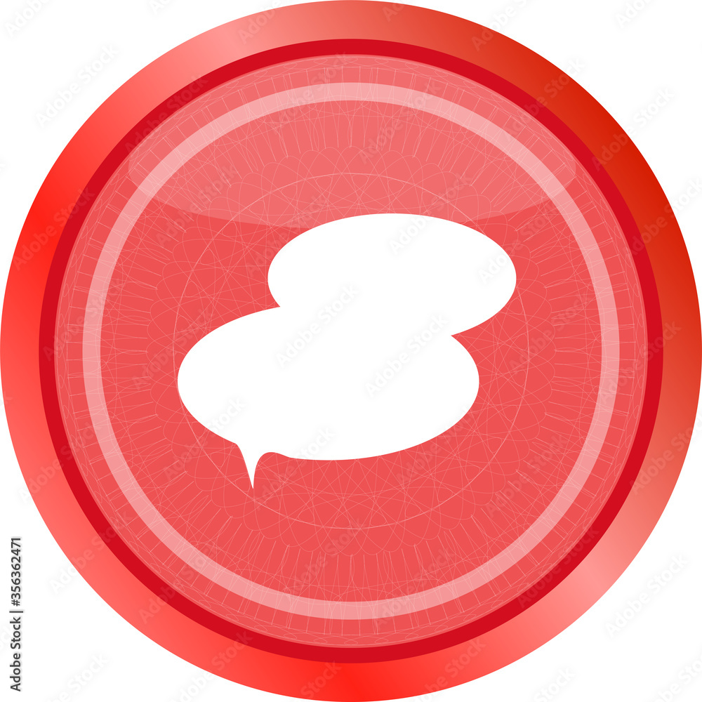 Aufkleber speech bubble web app button icon . flat sign isolated on white background. speech bubble icon