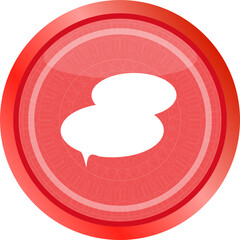 speech bubble web app button icon . Flat sign isolated on white background. speech bubble icon