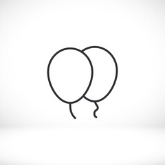 balloon decoration vector flat happiness holiday air  icon line 10 eps