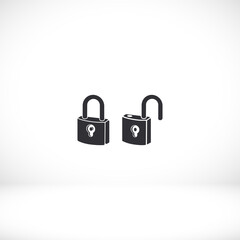 OPEN lock icon. Vector  Eps 10 . Lorem Ipsum Flat Design padlock
