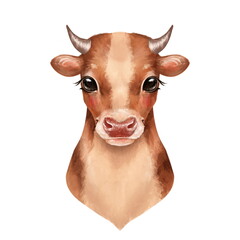 Cow illustration. Farms animal. Cute domestic pet
