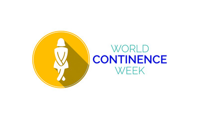 Vector illustration on the theme of World Continence week (WCW) observed each year during June.