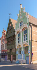 Obraz premium Historical buildings on the salt wharf in Mechelen's city centre