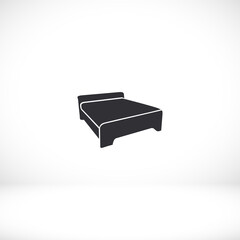 Double bed, icon. Vector  Eps 10 . Lorem Ipsum Flat Design